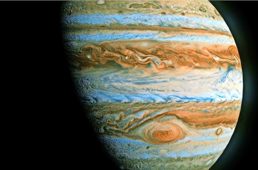 Eine Illustration des Riesenplaneten Jupiter: Im Dezember holt er den Saturn ein. Foto: Adobe Stock/Flash My Pixel