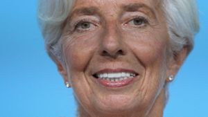 EZB-Präsidentin Lagarde arbeitete im Frühjahr 2020 zeitweise zuhause. Foto: AFP/Daniel Roland