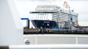 Das Kreuzfahrtschiff „Mein Schiff 3“ steht derzeit in Cuxhaven unter Quarantäne. Foto: dpa/Hauke-Christian Dittrich
