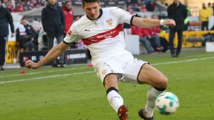 Mario Gomez hängt sich voll für den VfB Stuttgart rein. Foto: Baumann