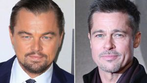 Leonardi DiCaprio(links) und Brad Pitt übernehmen die Hauptrollen. Foto: dpa