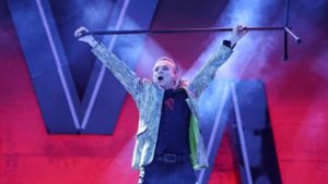 Seit elf Monaten ist die britische Elektrorockband Depeche Mode auf Welttournee, hier Frontsänger Dave Gahan beim Konzert in Leipzig 2023. Foto: dpa/Jan Woitas