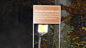 Antifa-nahe Aktivisten hatten dieses Schild  in Welzheim   aufgestellt. Foto: privat