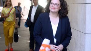 Am 3. Juni 2019 kündigte Andrea Nahles ihren Rücktritt als SPD-Parteivorsitzende an. Nun kehrt sie als Chefin der Bundesagentur für Arbeit zurück auf die politische Bühne. Foto: dpa/Wolfgang Kumm