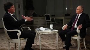 Tucker Carlson hat Wladimir Putin interviewt. Foto: AFP/GAVRIIL GRIGOROV