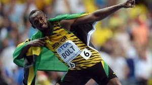 Es war kein Sieg wie sonst in den vergangenen Jahren für Usain Bolt: Der Superstar wurde zuletzt immer offener des Dopings verdächtigt und wirkte in Moskau auch ungewohnt angespannt. Trotzdem holte er sich nach einer starken Leistung den WM-Titel über 100 Meter zurück. Foto: dpa