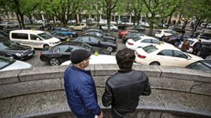 Zahlreiche Taxifahrer haben sich im vergangenen Jahr in Stuttgart und anderen deutschen Städten versammelt, um gegen neue Konkurrenten zu protestieren Foto: /Lichtgut/Leif Piechowski