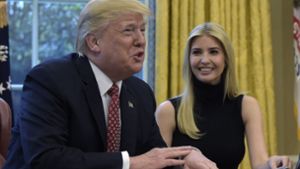 Vertrautes Paar: Ivanka und Donald Trump. Er hört auf das, was sie sagt. Foto: AP