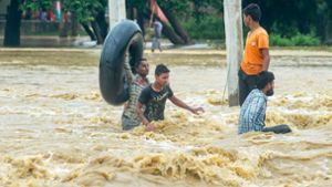 Erdrutsche und Überschwemmungen haben in Südasien zahlreiche Opfer gefordert. Foto: AFP