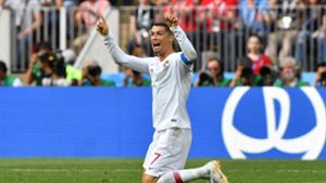 Christiano Ronaldo hat gegen Marokko sein viertes WM-Treffer in Russland erzielt. Foto: AFP