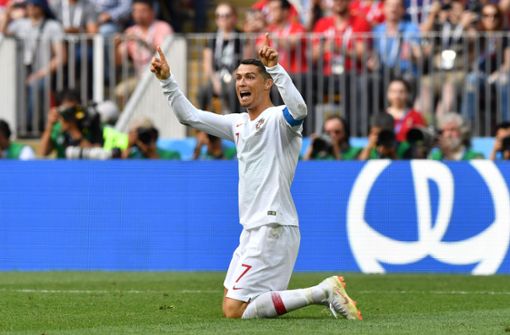 Christiano Ronaldo hat gegen Marokko sein viertes WM-Treffer in Russland erzielt. Foto: AFP