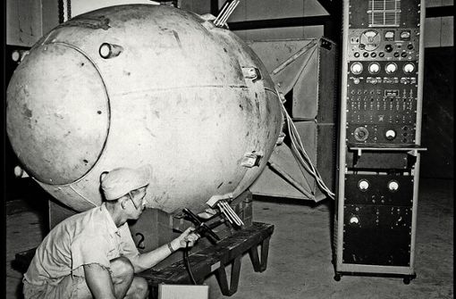 Die Plutonium-Bombe „Fat Man“: Sie wurde am 9. August 1945 über Nagasaki abgeworfen. Foto: Arte