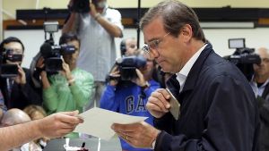 Das Regierungsbündnis des portugiesischen Ministerpräsidenten Passos hat  die Parlamentswahl für sich entschieden. Foto: AP