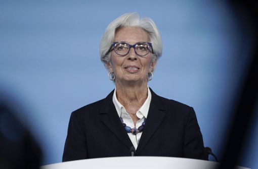 EZB-Chefin Christine Lagarde bei ihrer Rede in Frankfurt. Foto: imago images/Political-Moments/via www.imago-images.de