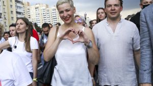Maria Kolesnikowa stand immer im Zentrum der Proteste in Belarus. Foto:dpa Foto: dpa