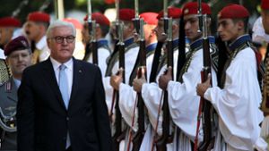 Militärische Ehren für Bundespräsident Steinmeier in Athen. Foto: imago stock&people