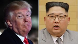 Der Atomstreit zwischen Donald Trump (links) und Nordkoreas Machthaber Kim Jong-Un geht in die nächste Runde. Foto: AFP