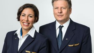 Pilotenvertreter mit großer Erfahrung als Flugzeugführer: Leila Belaasri und Stefan Herth. Foto: Sarah Kastner/Vereinigung Cockpit