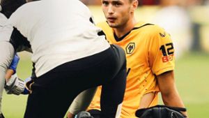 Bitteres Debüt: Sasa Kalajdzic im Trikot der Wolverhampton Wanderers. Foto: Instagram/Sasa Kalajdzic