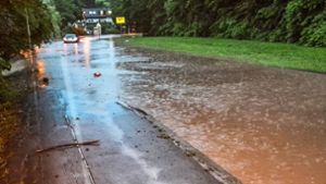 Straßen wurden überflutet, Keller liefen voll Wasser: Das Unwetter Ende Juni hatte Waldenbuch stark getroffen. Foto: SDMG/Dettenmeyer