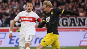 Gut drei Wochen nach dem Bundesliga-Duell treffen der VfB (links Waldemar Anton) und Borussia Dortmund (rechts Julian Brandt) im DFB-Pokal erneut aufeinander. Foto: Baumann/Julia Rahn