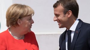 Bundeskanzlerin Angela Merkel trifft Frankreichs Staatspräsident Emmanuel Macron in Marseille. Foto: dpa