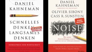Zweimal Kahneman: „Schelles Denken, langsames Denken“ und „Noise“ Foto: Siedler-Verlag