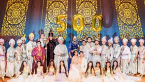„Aladdin“ feiert im Palladium-Theater  die 500. Vorstellung. Foto: Stage Entertainment/Jan Potente