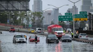 New York unter Wasser Foto: AFP/ED JONES