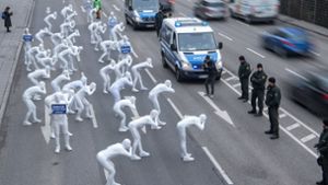 Greenpeace-Protestaktion in Stuttgart. Foto: dpa