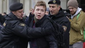Die weißrussische Polizei hat den Journalisten Roman Protassewitsch verhaftet. Foto: dpa/Sergei Grits