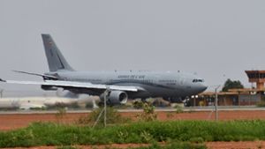 Ein  Airbus der französischen Luftwaffe am Flughafen von Niamey. Foto: dpa