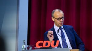 Spürte Widerstand gegen eine zu rabiate Sprache in der Migrationspolitik: CDU-Parteichef Friedrich Merz. Foto: dpa/Philipp Schulze