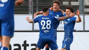 Die Kickers haben gegen den VfB II ein 2:2-Unentschieden erreicht. Foto: Pressefoto Baumann/Alexander Keppler