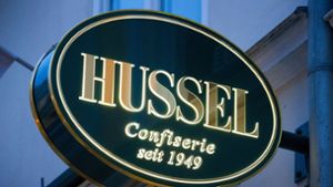Das Logo der Confiserie Hussel. Foto: Stefan Sauer/dpa-Zentralbild/dpa