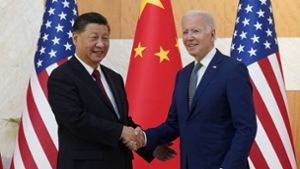 Biden (rechts) und Xi bei einem Treffen 2022. Foto: dpa/Alex Brandon