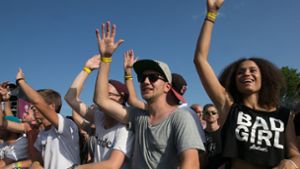 Fans feiern friedlich beim Hip-Hop Open. Foto: Lichtgut/Ines Rudel/Lichtgut/Ines Rudel