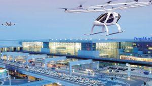 Nicht nur Airbus arbeitet an Flugtaxis – auch das baden-württembergische Start-up Volocopter ist etwa am Flughafen Frankfurt am Start. Foto: Frankfurt Airport
