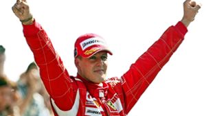 Siegerpose: So kannten und liebten ihn seine Fans. Michael Schumacher prägte die Formel 1 über Jahre. Foto: Gero Breloer/dpa/Gero Breloer
