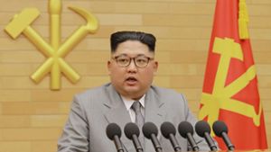 Kim Jong Un hat mit einem Atomwaffenangriff gedroht. Foto: KCNA VIA KNS/AFP