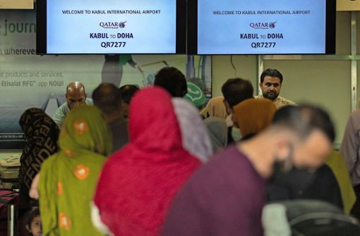 Am Freitag konnte die Familie aus Birkach endlich von Kabul nach  Doha, der Hauptstadt Katars, ausgeflogen werden. Sonntag kamen sie über Paris nach Stuttgart. Foto: AFP