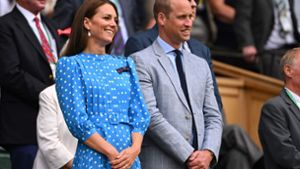 Herzogin Kate und Prinz William in der „Royal Box“ von Wimbledon. Foto: AFP/SEBASTIEN BOZON