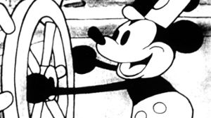 Micky Mouse im Zeichentrickfilm Steamboat Willie aus dem Jahr 1928. Foto: imago images/Everett Collection
