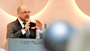 Kämpferisch: Festredner Martin Schulz im Stuttgarter Hospitalhof Foto: Lichtgut/Max Kovalenko