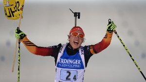 Deutschland holt Biathlon-Gold. Foto: dpa-Zentralbild