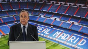 Real-Präsident Florentino Pérez spricht immer wieder über die Super League (Archivbild). Foto: dpa/Manu Fernandez