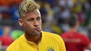 Die Frisur von Neymar bei der WM 2018 hat im Netz für viel Hohn und Spott gesorgt. Foto: AFP
