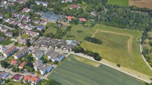 Das ins Auge gefasste Gebiet am Ortsrand von  Waiblingen-Neustadt  ist rund 4,5 Hektar groß. Es  grenzt an ein Naherholungsgebiet mit Streuobstwiesen. Foto: Google Earth/GeoBasis-DE/BKG 2009