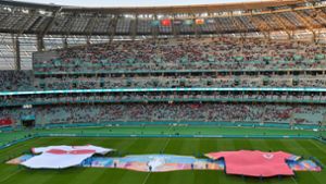 In Baku spielte die Türkei bei der EM 2021 gegen Wales. Foto: AFP/DAN MULLAN