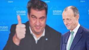 Der neue Parteivorsitzende der CDU Friedrich Merz (rechts) bekommt sogar Lob vom Bayerischen Ministerpräsidenten und CSU-Chef Markus Söder. Foto: dpa/Michael Kappeler